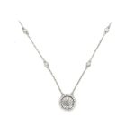 Cluster Eternity Halo Diamond Necklace