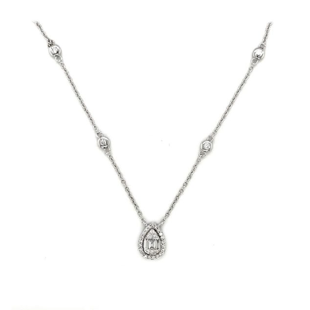 Pear Shape Diamond Necklace