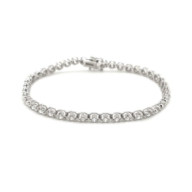 Round Cut Diamond Tennis Bracelet