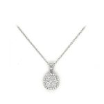 Halo Diamond Pendant Necklace