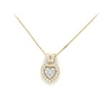Round Cut Heart-Shaped Pendant Necklace