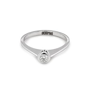 White Diamond Solitaire Ring
