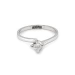 White Diamond Solitaire Ring