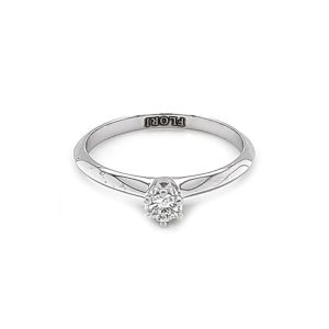 White Diamond Solitaire Ring