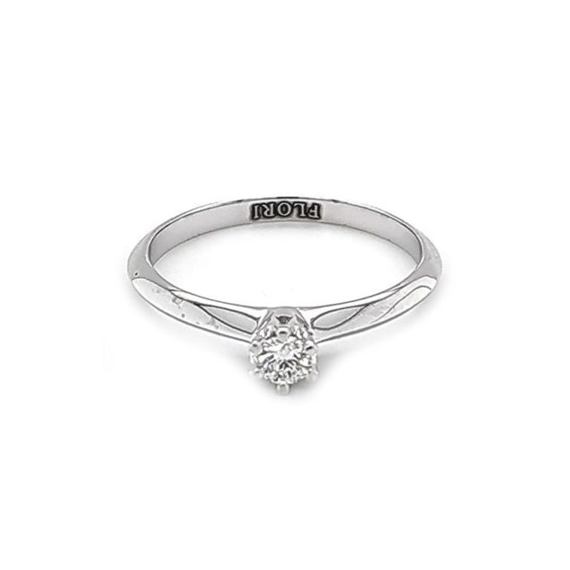 White Diamond Solitaire Ring