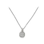 Halo Round Cut Diamond Pendant