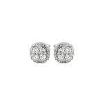 Halo Cushion-Shaped Diamond Stud Earrings