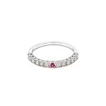 Ruby and Diamond Half-Eternity Ring