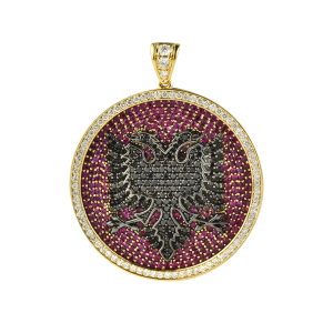 Albanian Eagle Costumized Diamond Medallion