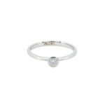 White Diamond Solitaire Ring