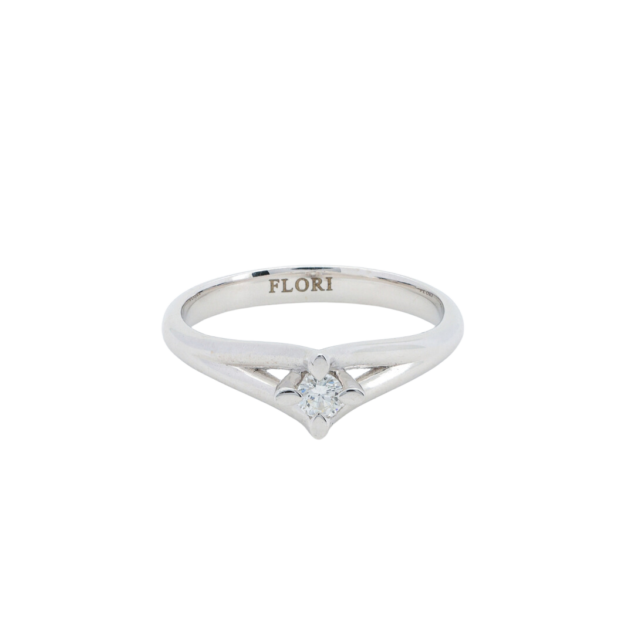 White Diamond Solitaire Ring