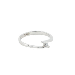 White Diamond Solitaire Ring