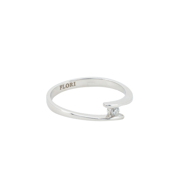 White Diamond Solitaire Ring