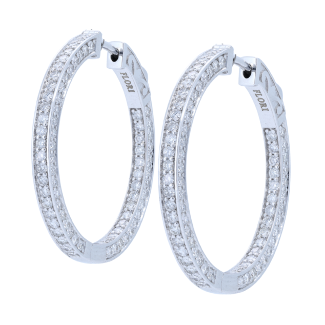 Diamond Hoop Earrings