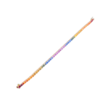 Emerald Cut Multi-Colored Saphire Tennis Bracelet
