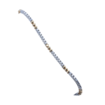 Two-Toned Round Cut Diamond Tennis Bracelet