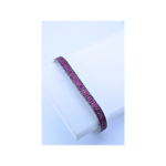 Three-Row Ruby and Diamond Tennis Bracelet