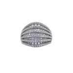 Multi Row Diamond Wedding Band Ring