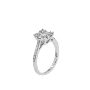 Round and Baguette Diamond Ring