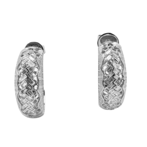 Baguette Cut Diamond Hoop Earring