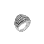 Multi Row Diamond Wedding Band Ring