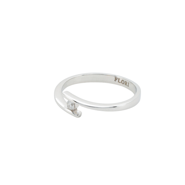 White Diamond Solitaire Ring