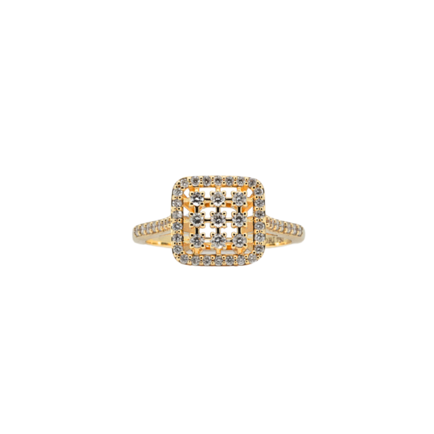 Cushion Cluster Diamond Stud Earrings