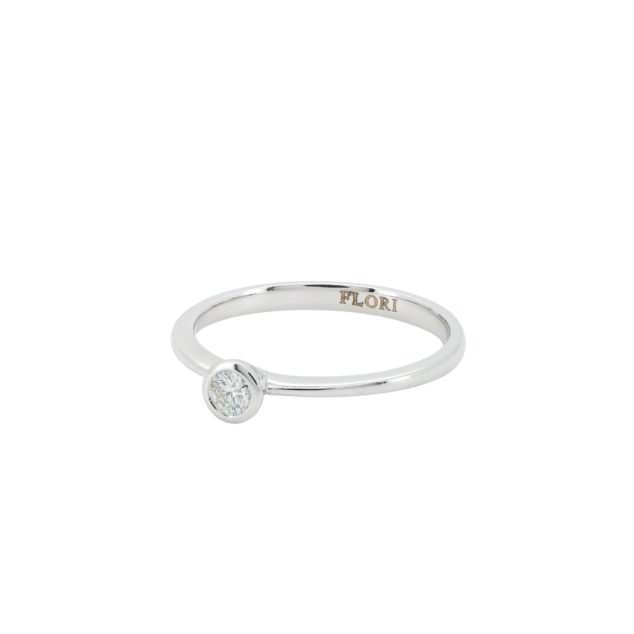 White Diamond Solitaire Ring