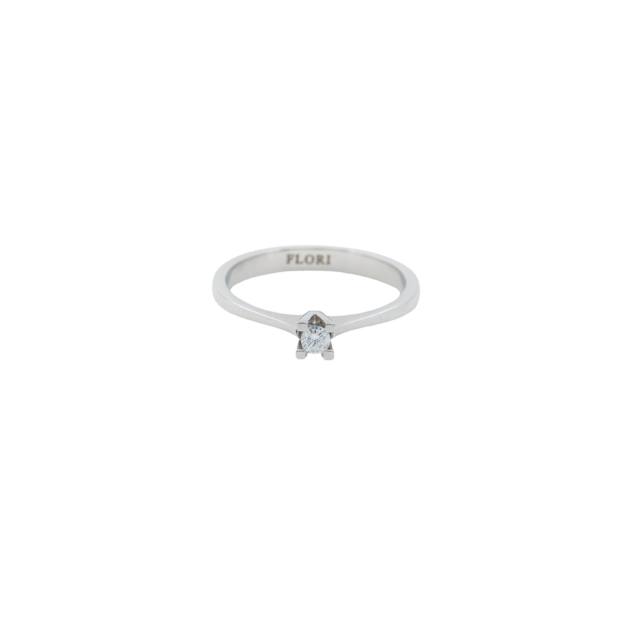 White Diamond Solitaire Ring