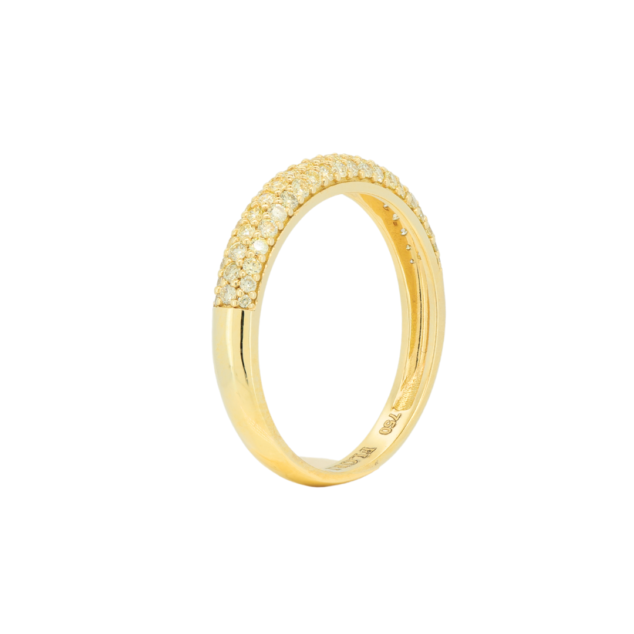 Half-Eternity Fancy Yellow Diamond Band Ring