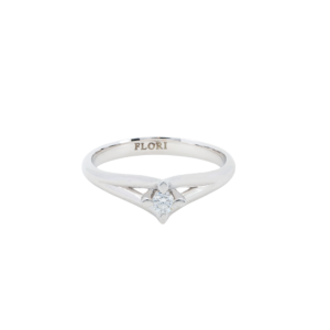White Diamond Solitaire Ring