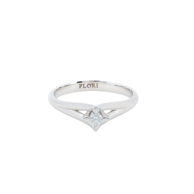 White Diamond Solitaire Ring