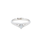 White Diamond Solitaire Ring