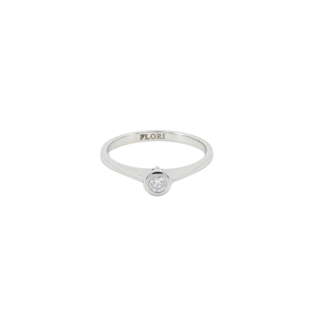 White Diamond Solitaire Ring