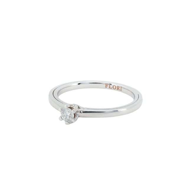 White Diamond Solitaire Ring