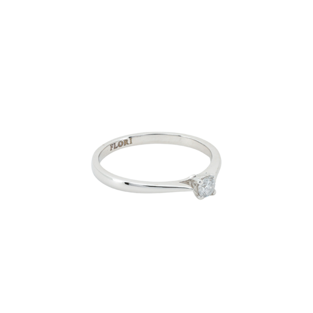 White Diamond Solitaire Ring