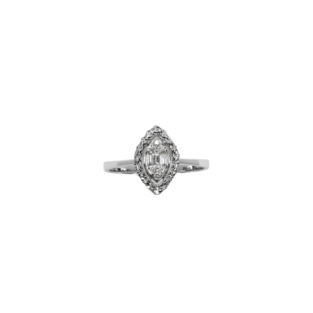 Baguette and Round Cut Diamond Ring