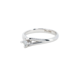 White Diamond Solitaire Ring