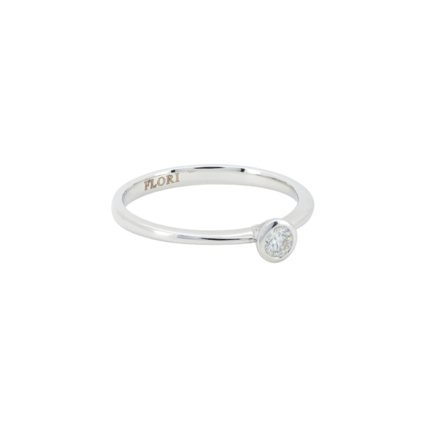 White Diamond Solitaire Ring