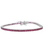 Round Cut Ruby Tennis Bracelet