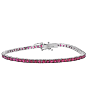Round Cut Ruby Tennis Bracelet