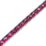 Round Cut Ruby Tennis Bracelet