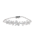 Baguette and Round Cut Diamond Bracelet