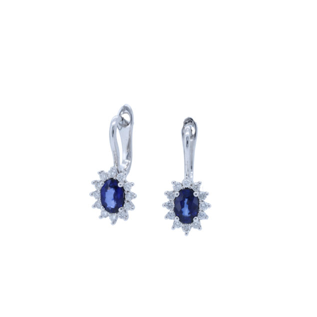 Sapphire and Diamond Earrings