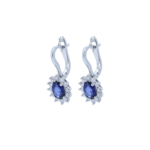 Sapphire and Diamond Earrings