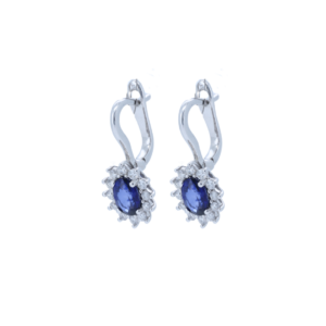 Sapphire and Diamond Earrings