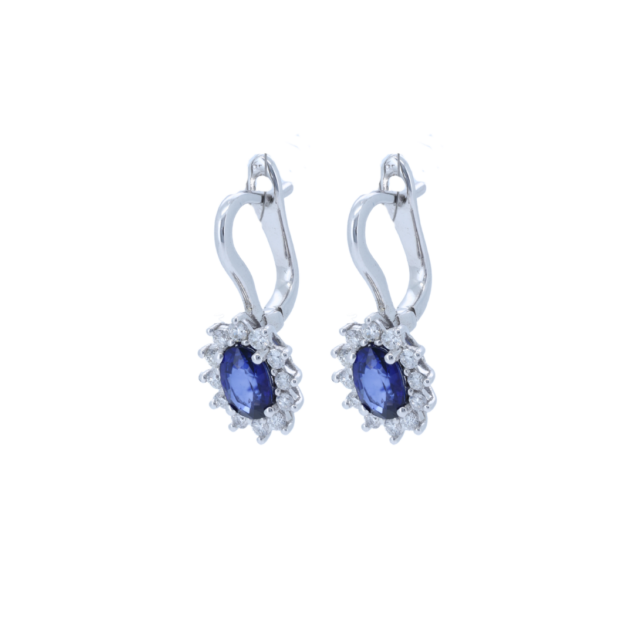 Sapphire and Diamond Earrings