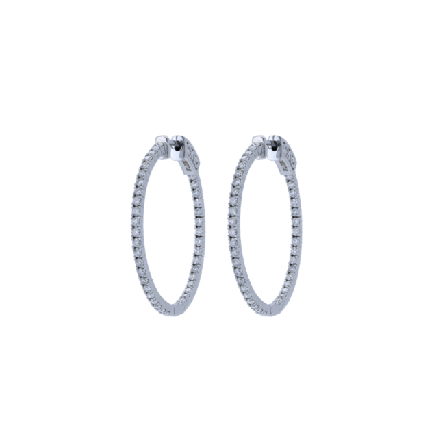 Diamond Hoop Earrings