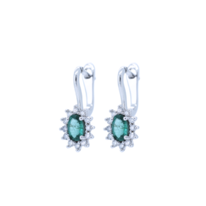 Emerald and Diamond Earrings