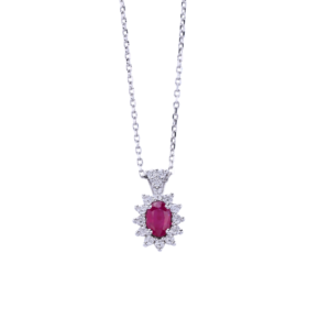 Ruby and Diamond Pendant